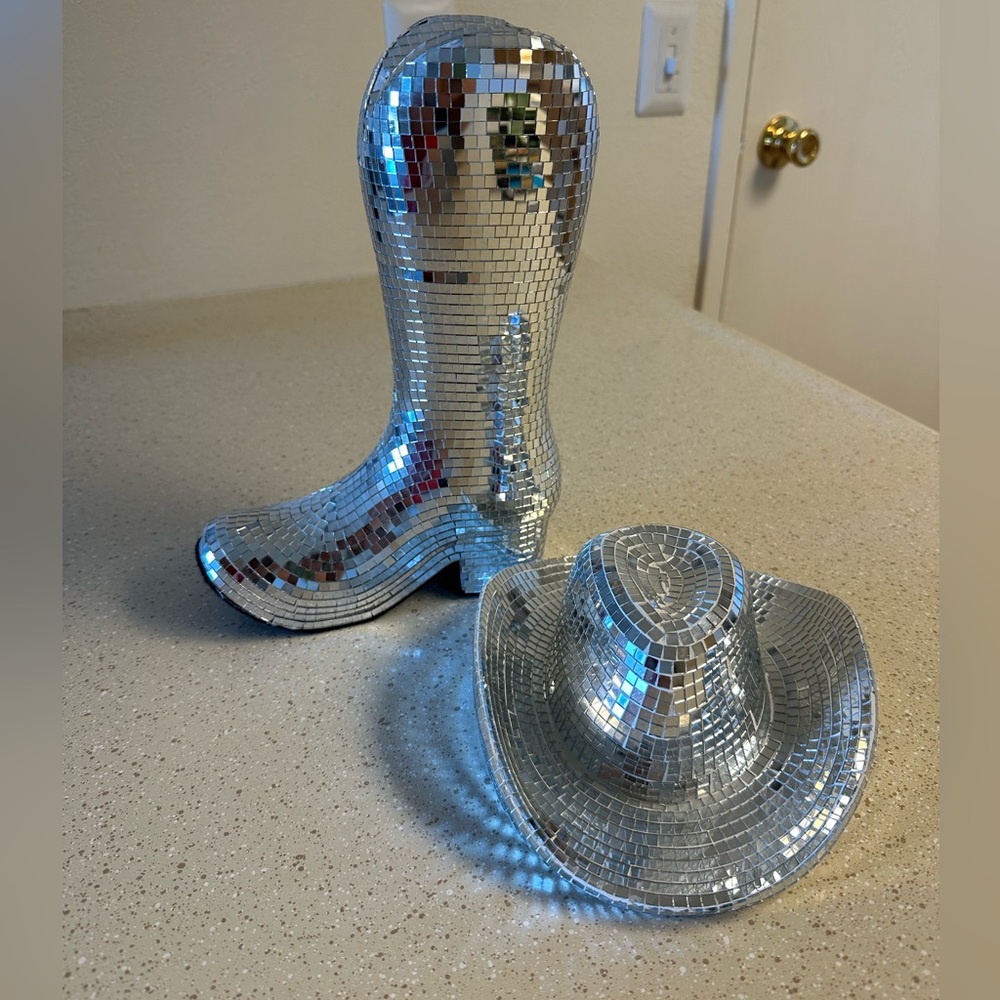 Western mirror ball decor